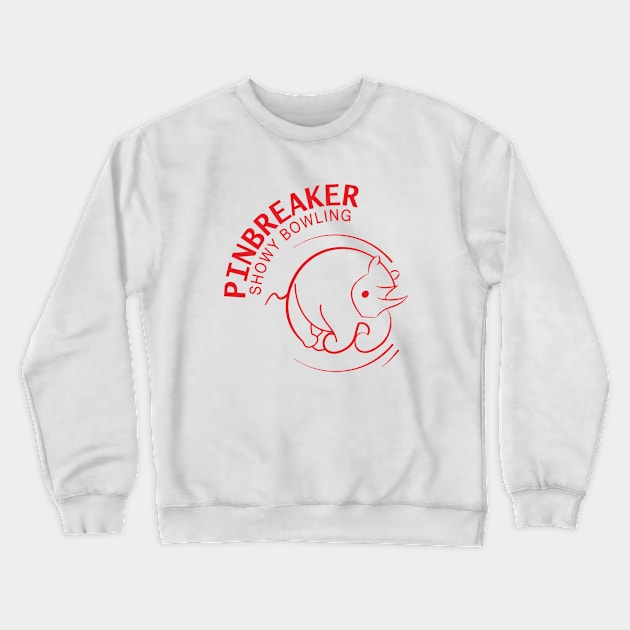 Pinbreaker - Showy Bowling (red) Crewneck Sweatshirt by aceofspace